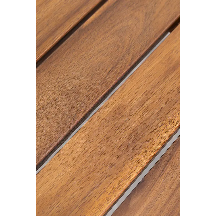 Mesa de jardín 100-135x100 cm extensible en madera de acacia Orlia 7