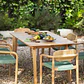 Mesa de jardín 90-150x90 cm extensible en madera de eucalipto Hala - Miniatura 2