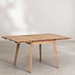 Mesa de jardín 90-150x90 cm extensible en madera de eucalipto Hala - Miniatura 4
