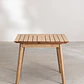 Mesa de jardín 90-150x90 cm extensible en madera de eucalipto Hala - Miniatura 6