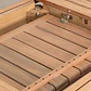 Mesa de jardín 90-150x90 cm extensible en madera de eucalipto Hala - Miniatura 10