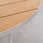 Mesa de jardín ovalada 260x110 cm en aluminio y madera de teca Solena - Miniatura 4