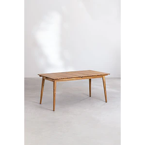 Mesa de jardín rectangular 160-210x90 cm extensible en madera de acacia Fiora