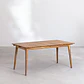 Mesa de jardín rectangular 160-210x90 cm extensible en madera de acacia Fiora - Miniatura 1