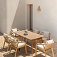 Mesa de jardín rectangular 160-210x90 cm extensible en madera de acacia Fiora - Miniatura 2