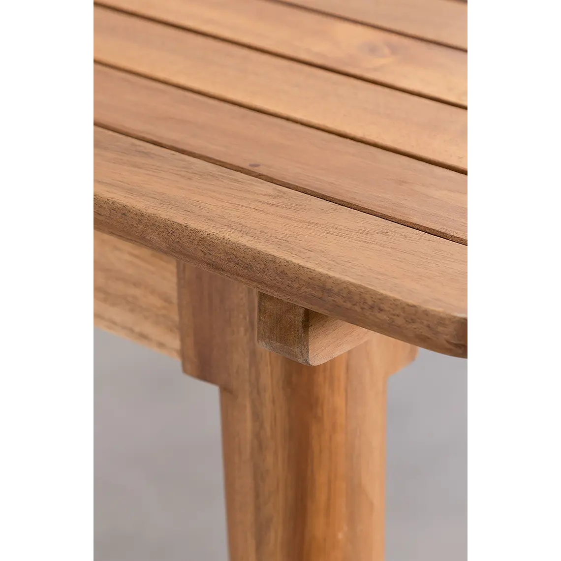 Mesa de jardín rectangular 160-210x90 cm extensible en madera de acacia Fiora 7