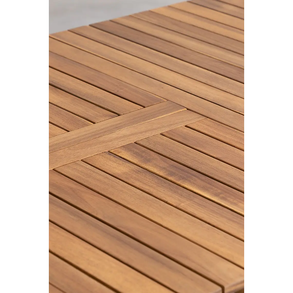 Mesa de jardín rectangular 160-210x90 cm extensible en madera de acacia Fiora 10