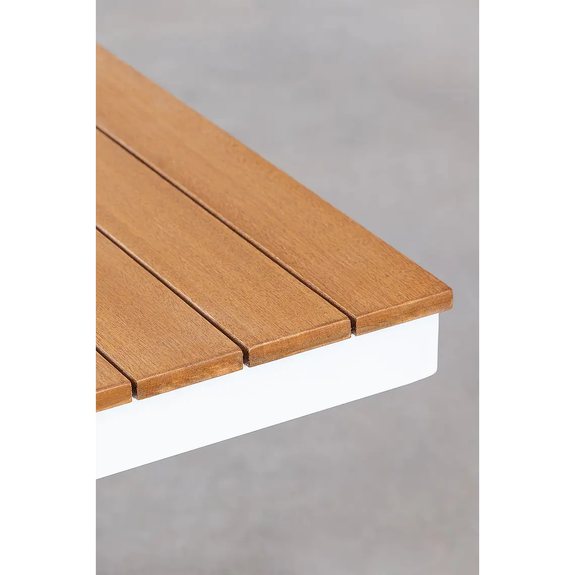 Mesa de jardín rectangular 180x100 cm en madera de eucalipto y aluminio Rava 5
