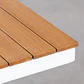 Mesa de jardín rectangular 180x100 cm en madera de eucalipto y aluminio Rava - Miniatura 5