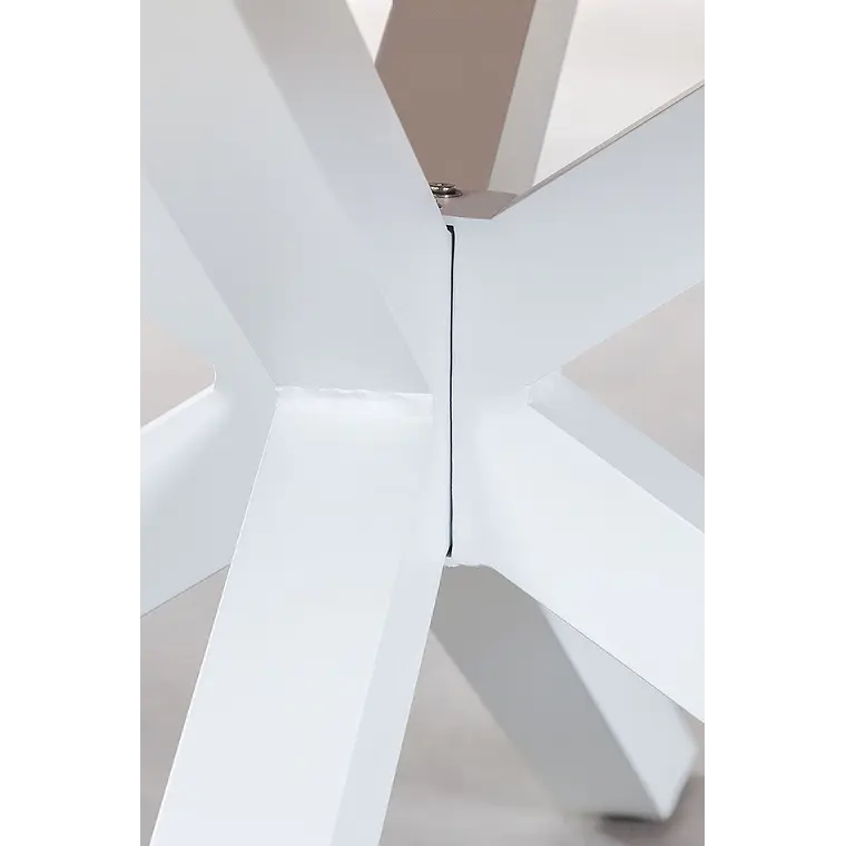 Mesa de jardín rectangular 180x100 cm en madera de eucalipto y aluminio Rava 6