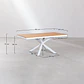 Mesa de jardín rectangular 180x100 cm en madera de eucalipto y aluminio Rava - Miniatura 8