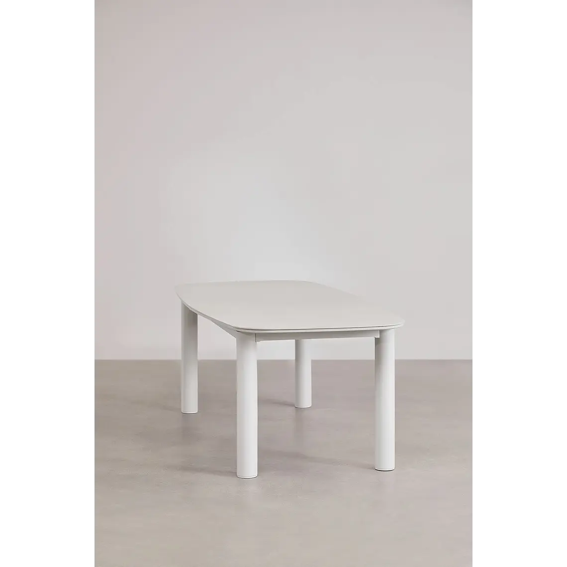 Mesa de jardín rectangular 220-280x100 cm extensible en cerámica y aluminio Halena 4
