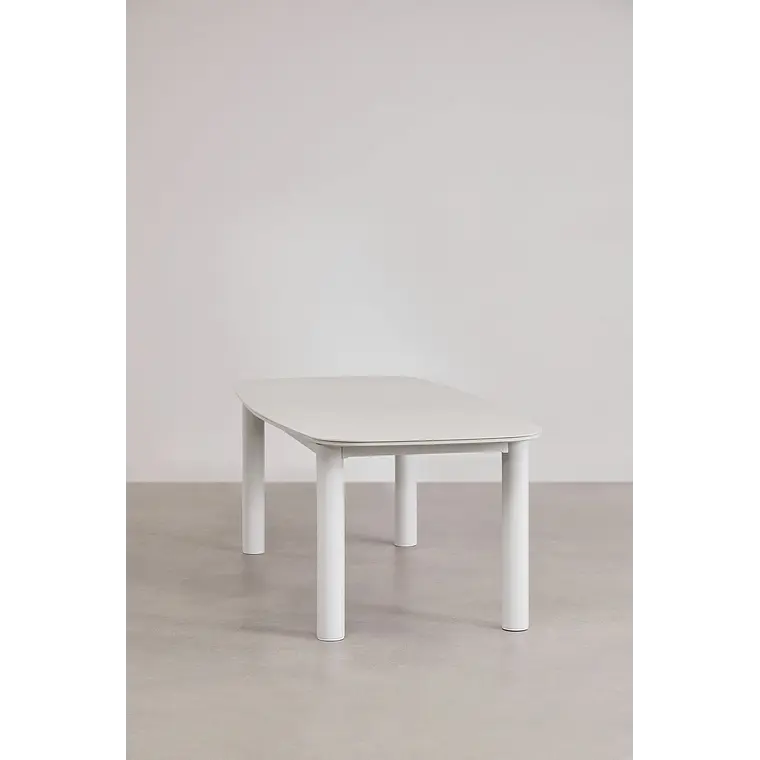 Mesa de jardín rectangular 220-280x100 cm extensible en cerámica y aluminio Halena 4