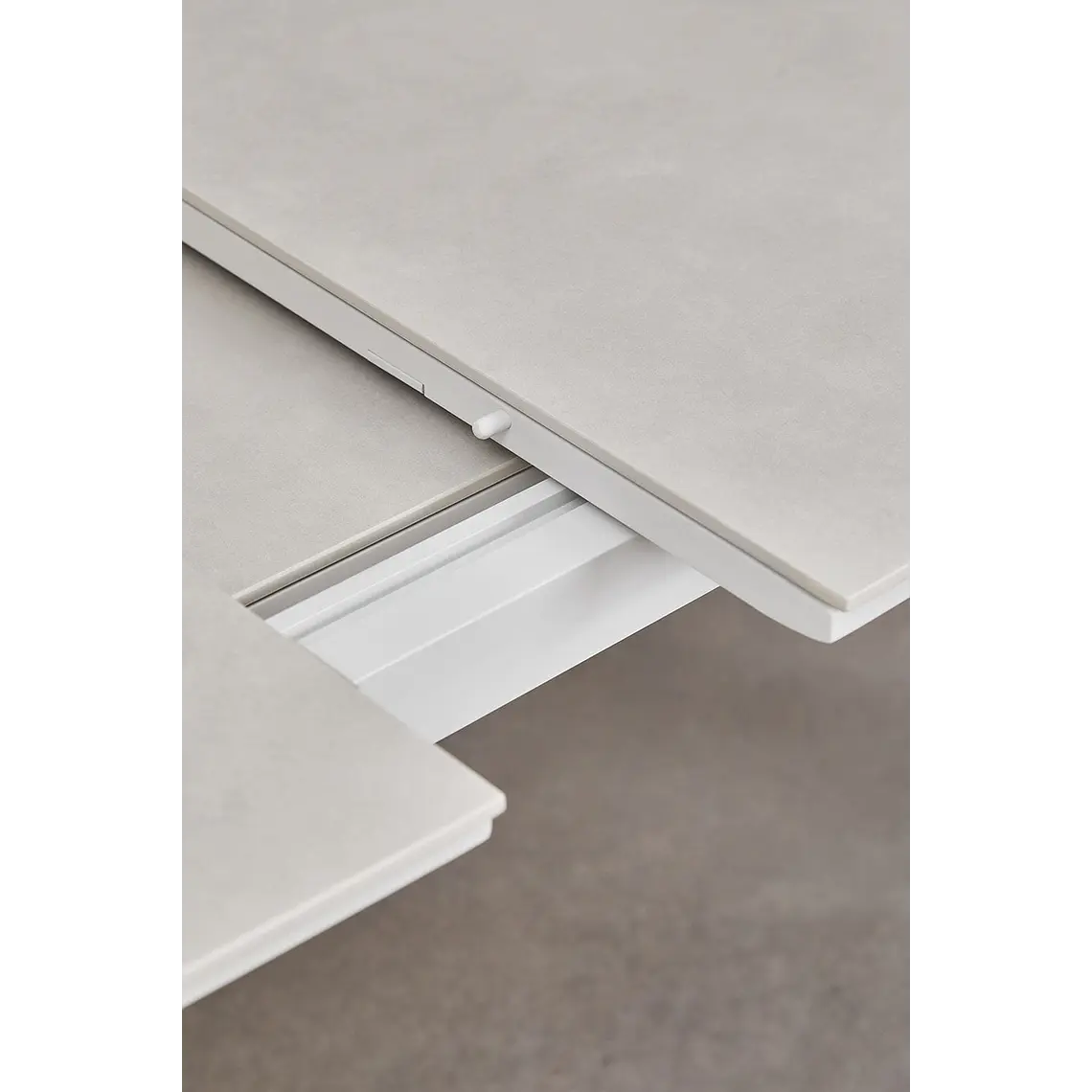 Mesa de jardín rectangular 220-280x100 cm extensible en cerámica y aluminio Halena 7