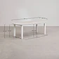 Mesa de jardín rectangular 220-280x100 cm extensible en cerámica y aluminio Halena - Miniatura 11