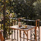 Mesa de jardín rectangular 65x60 cm colgante y plegable en madera de acacia Brania - Miniatura 1