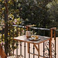 Mesa de jardín rectangular 65x60 cm colgante y plegable en madera de acacia Brania - Miniatura 2