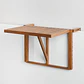 Mesa de jardín rectangular 65x60 cm colgante y plegable en madera de acacia Brania - Miniatura 3