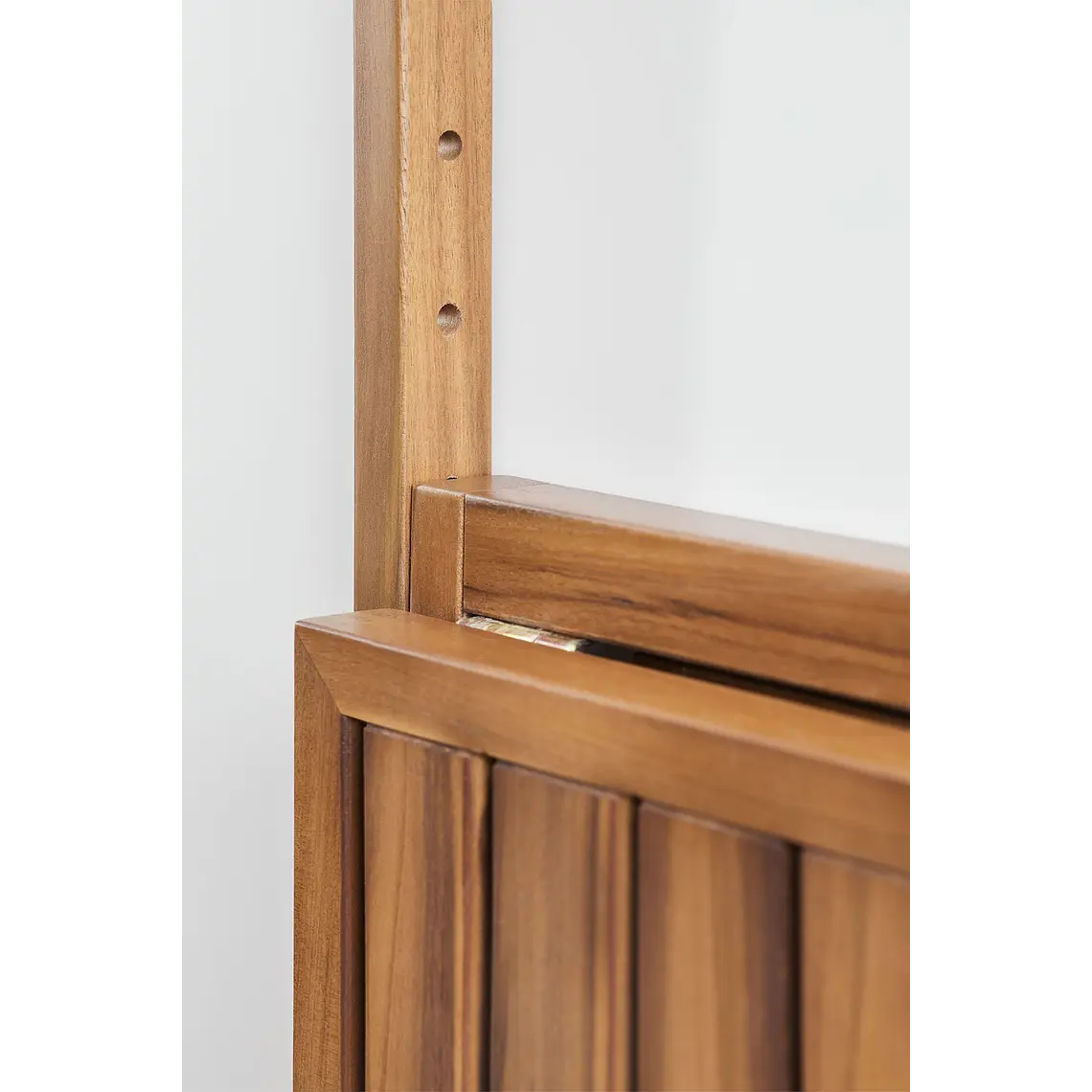 Mesa de jardín rectangular 65x60 cm colgante y plegable en madera de acacia Brania 5
