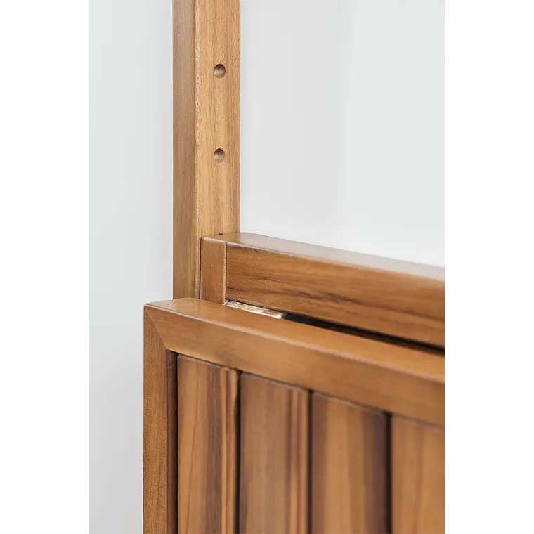 Mesa de jardín rectangular 65x60 cm colgante y plegable en madera de acacia Brania 5
