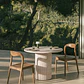 Mesa de jardín redonda Ø100 cm en cemento look travertino Marina - Miniatura 1