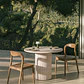 Mesa de jardín redonda Ø100 cm en cemento look travertino Marina - Miniatura 2