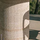 Mesa de jardín redonda Ø100 cm en cemento look travertino Marina - Miniatura 3