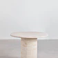 Mesa de jardín redonda Ø100 cm en cemento look travertino Marina - Miniatura 4