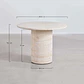 Mesa de jardín redonda Ø100 cm en cemento look travertino Marina - Miniatura 8