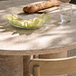 Mesa de jardín redonda Ø120 cm en cemento look travertino Melina - Miniatura 2