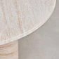 Mesa de jardín redonda Ø120 cm en cemento look travertino Melina - Miniatura 4