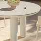Mesa de jardín redonda Ø120 cm en cerámica y aluminio Garena - Miniatura 3