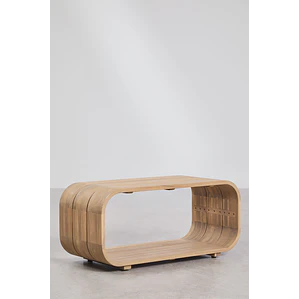 Talvia · Mesa lateral en acabado madera de 85 cm
