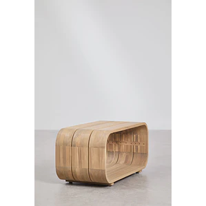 Talvia · Mesa lateral en acabado madera de 85 cm