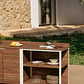 Módulo de almacenaje con estantes para cocina modular de exterior en madera de acacia y aluminio Arenira - Miniatura 2