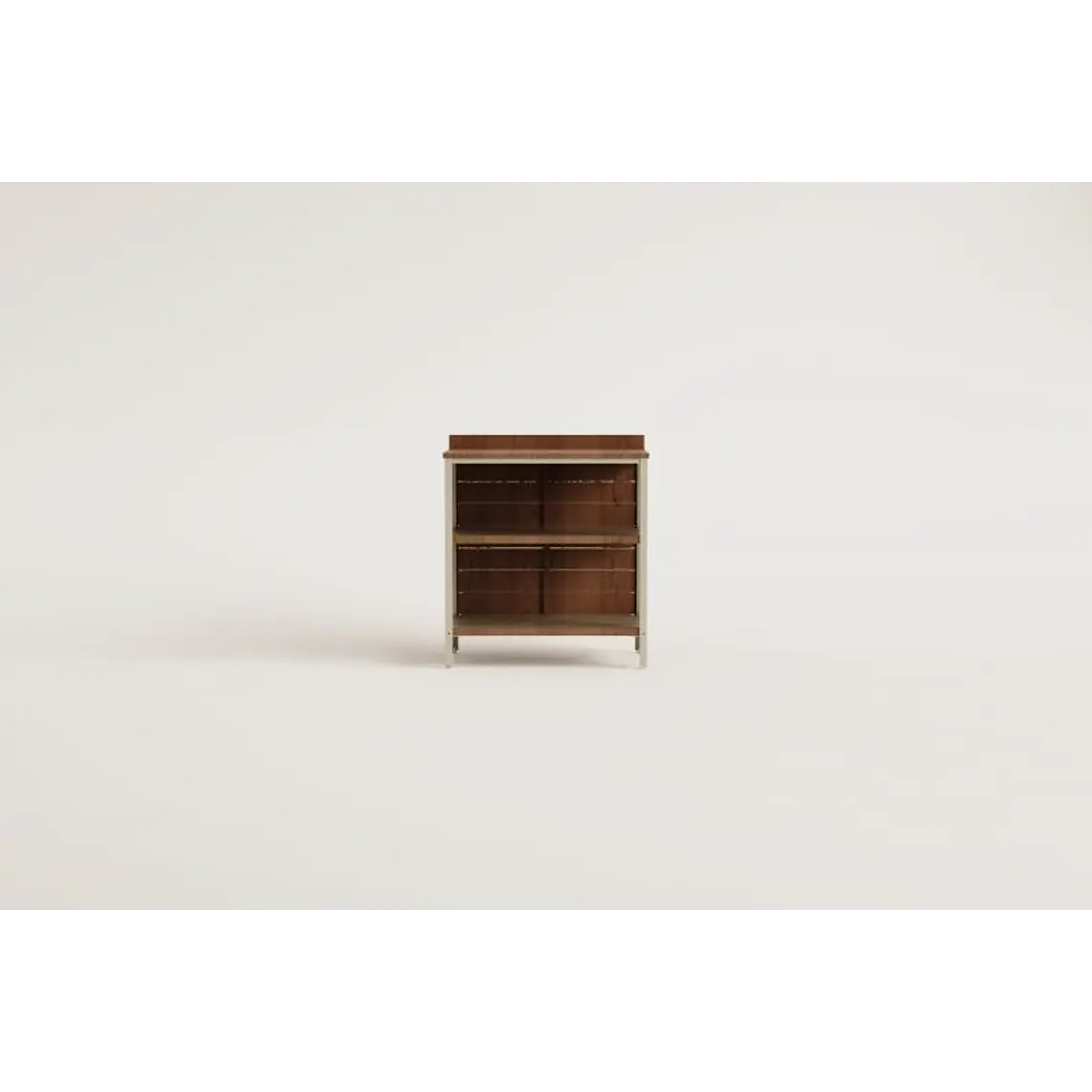 Módulo de almacenaje con estantes para cocina modular de exterior en madera de acacia y aluminio Arenira 9
