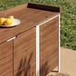 Módulo de almacenaje esquinero para cocina modular de exterior en madera de acacia y aluminio Branira - Miniatura 2