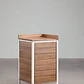 Módulo de almacenaje esquinero para cocina modular de exterior en madera de acacia y aluminio Branira - Miniatura 4
