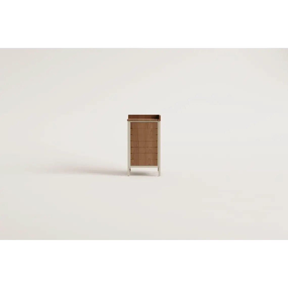 Módulo de almacenaje esquinero para cocina modular de exterior en madera de acacia y aluminio Branira 10