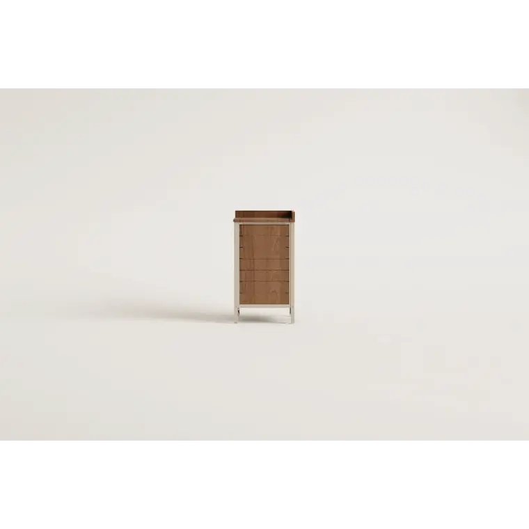 Módulo de almacenaje esquinero para cocina modular de exterior en madera de acacia y aluminio Branira 10