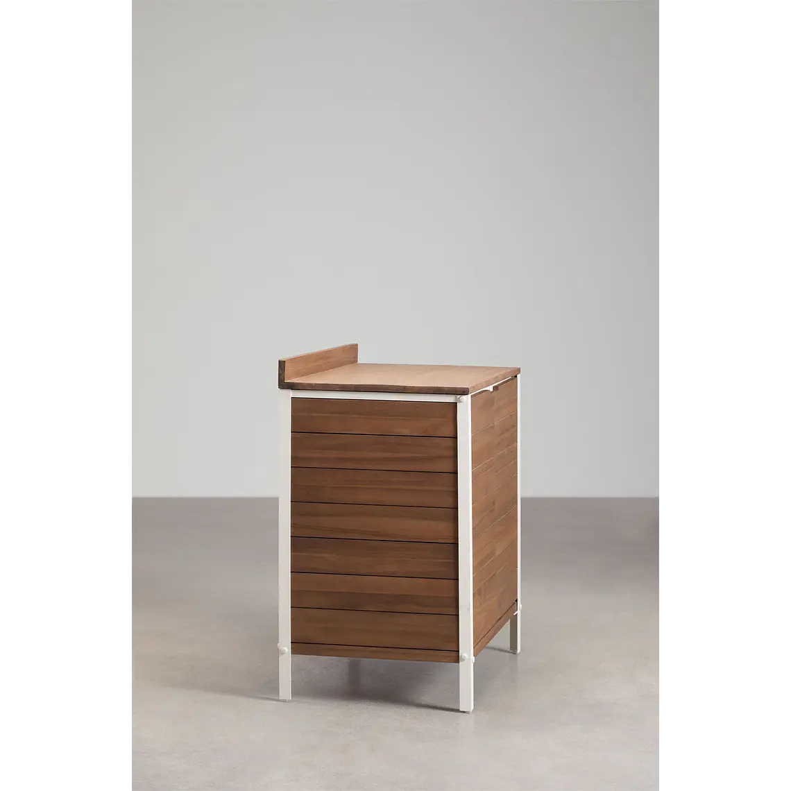 Módulo de almacenaje para cocina modular de exterior en madera de acacia y aluminio Alvina 5