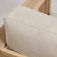 Módulo esquinero derecho para sofá modular de jardín en madera de acacia Zenova - Miniatura 5