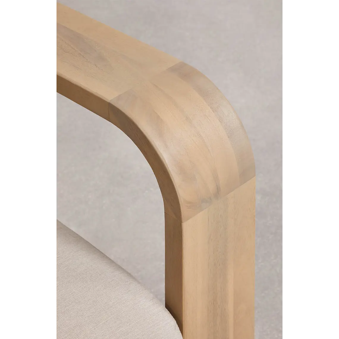 Módulo esquinero derecho para sofá modular de jardín en madera de acacia Zenova 8