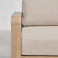 Módulo esquinero izquierdo para sofá modular de jardín en madera de acacia Brenova - Miniatura 5