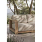 Módulo esquinero izquierdo para sofá modular de jardín en madera de acacia Brenova - Miniatura 12