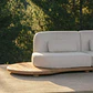 Módulo esquinero izquierdo para sofá modular de jardín en madera de acacia Lareva - Miniatura 1