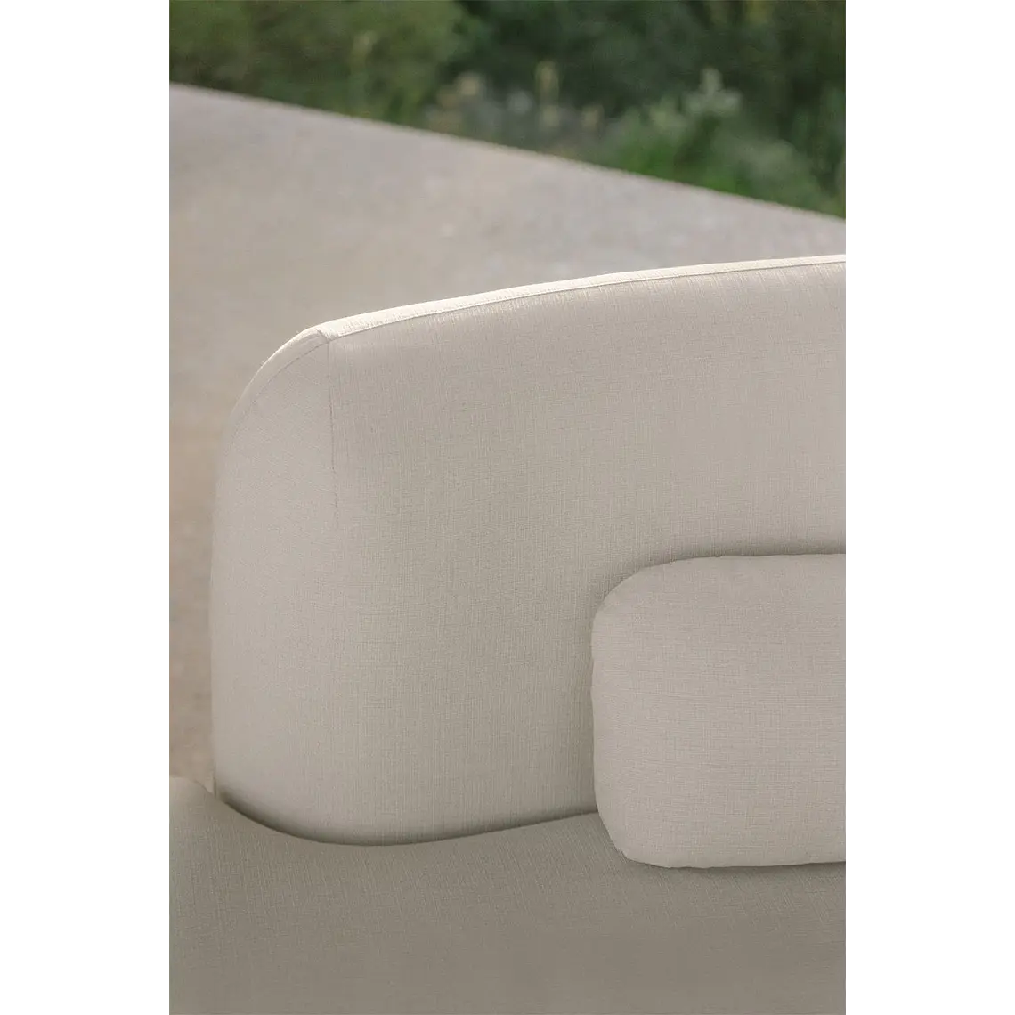 Módulo esquinero izquierdo para sofá modular de jardín en madera de acacia Lareva 3