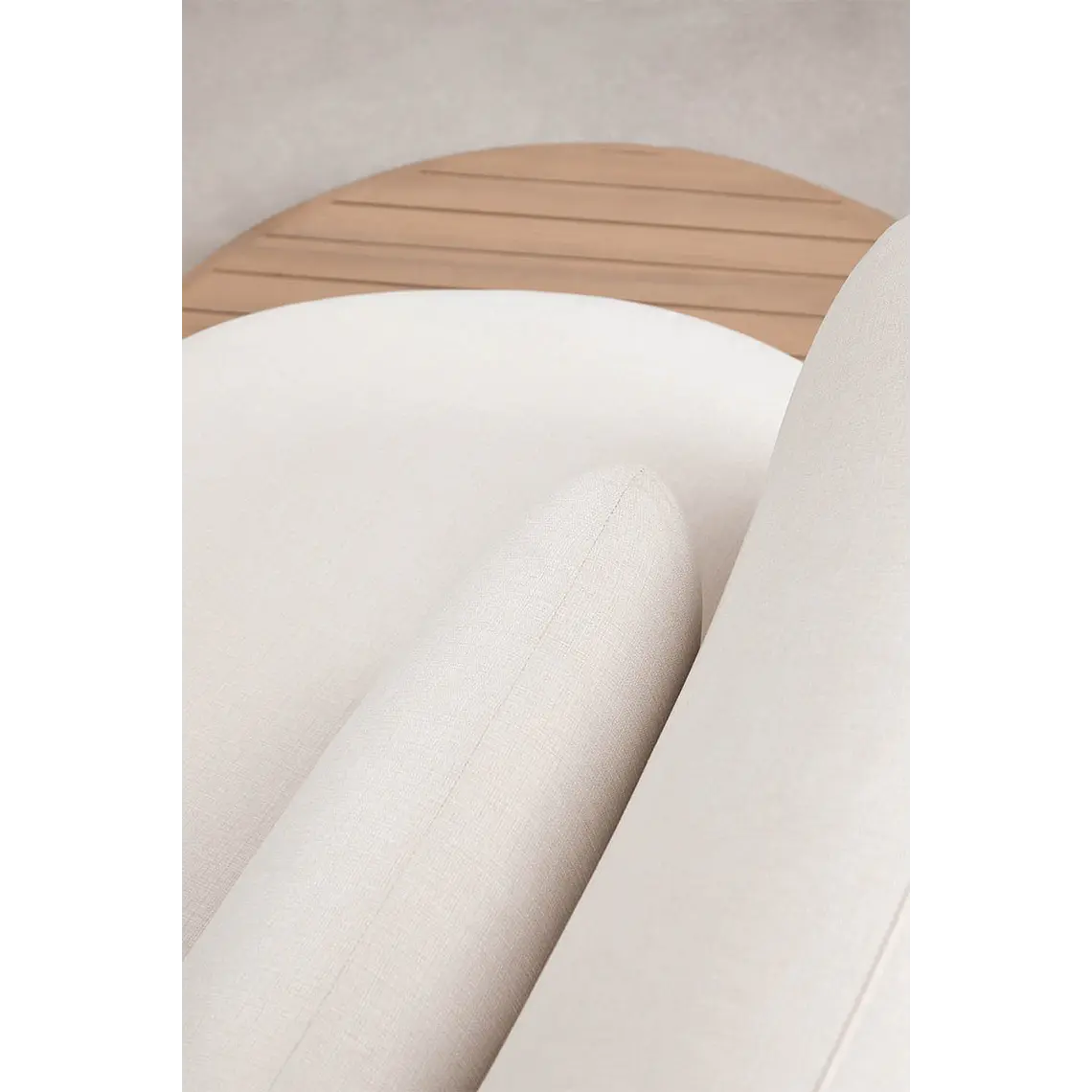 Módulo esquinero izquierdo para sofá modular de jardín en madera de acacia Lareva 8