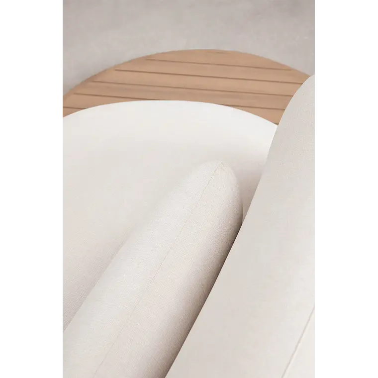 Módulo esquinero izquierdo para sofá modular de jardín en madera de acacia Lareva 8