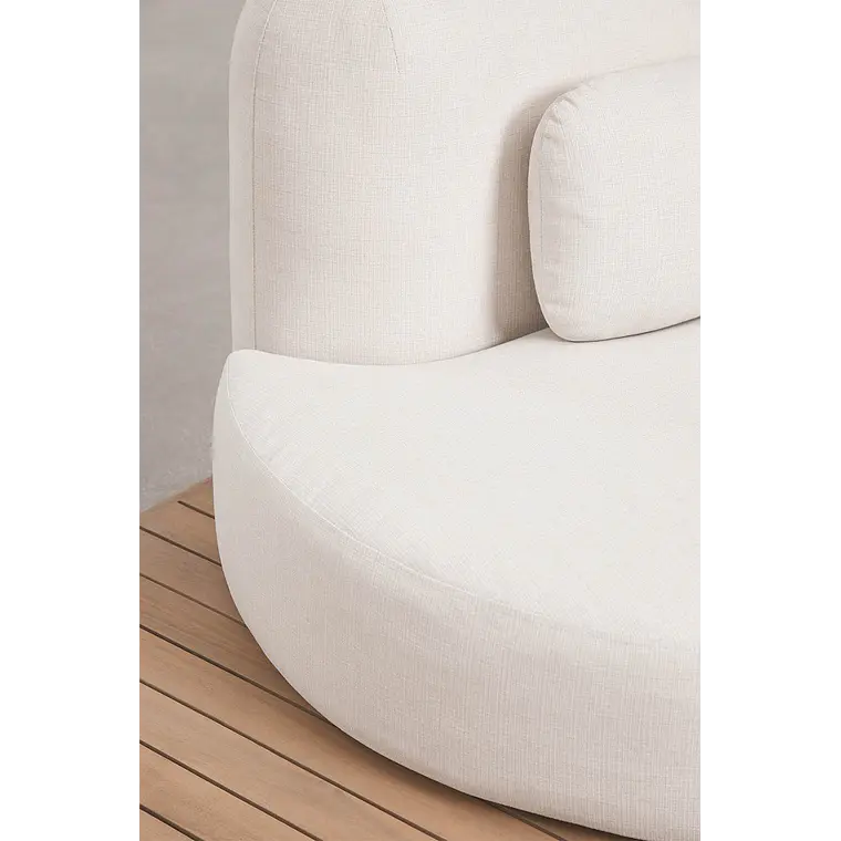 Módulo esquinero izquierdo para sofá modular de jardín en madera de acacia Lareva 9
